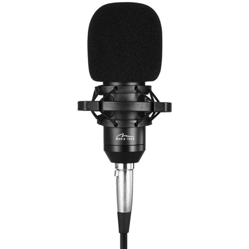 Ігровий стрім мікрофон Media-Tech Професійний набір XLR USB сріблястий