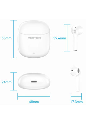 Навушники TWS Vention Elf Earbuds E02 White