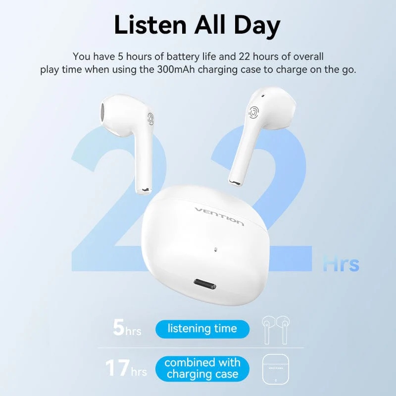 Навушники TWS Vention Elf Earbuds E02 White