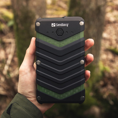 УМБ Sandberg Survivor 20100mAh IP67, LED Torch, 2xUSB, 2.4A, Type-C OUT, LED ліхтар