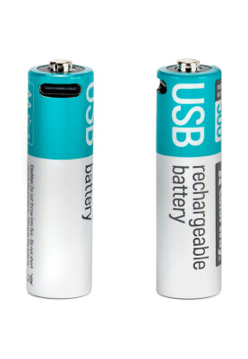 Акумулятор AA/LR06, USB-С 2220 мАЧ 1.5В (Li-Polymer), ColorWay, (2шт)