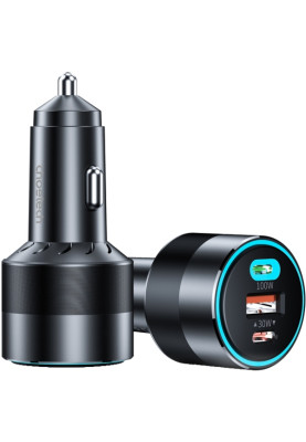 Автозарядка 3xUSB 124W (2xUSB-C+USB-A) PD3.0 100W чорна Choetech