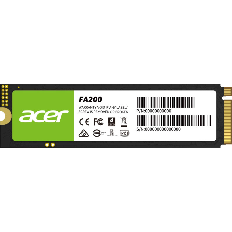 SSD 2Tb Acer FA200 M.2 2280 PCIe Gen 4x4 NVMe 2.0 3D NAND, Retail