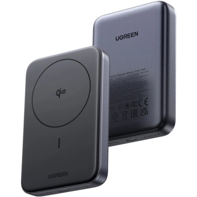 УМБ Ugreen Magnetic Wireless 10000mAh 30W QI2 USB-C In/Out (PB761) Black УМБ Ugreen Magnetic Wireless 10000mAh 30W QI2 USB-C In/Out (PB761) Black