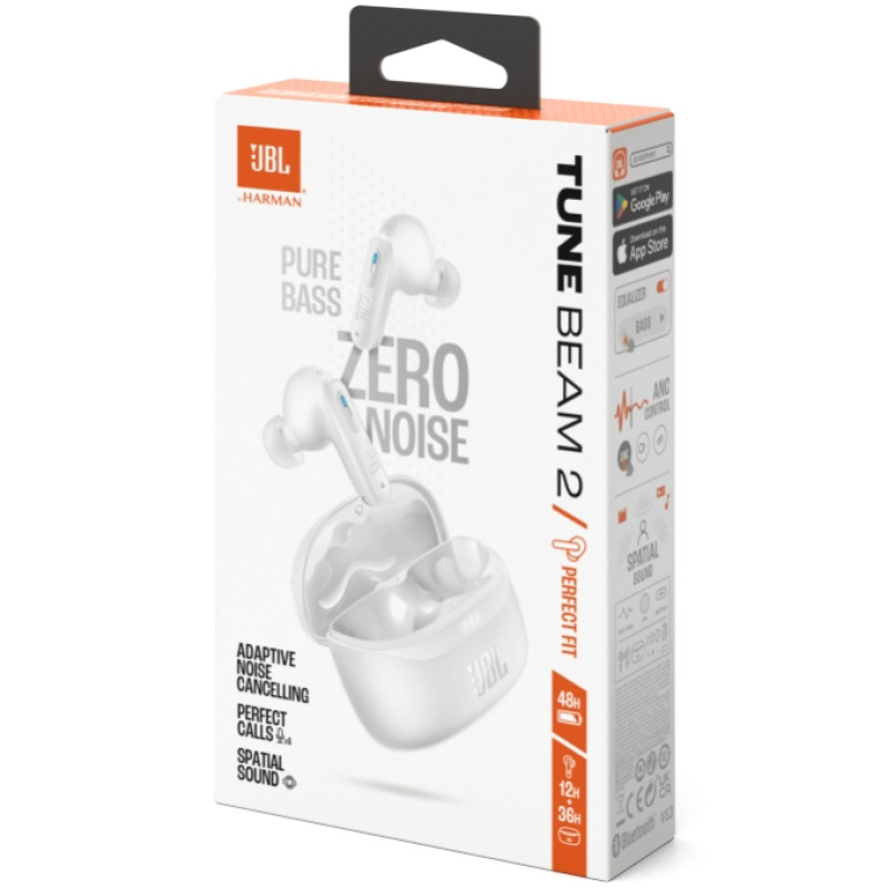 Навушники TWS JBL Tune Beam 2 White JBLTBEAM2WHT