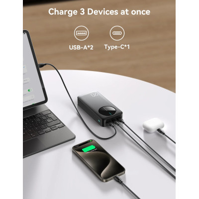 УМБ Joyroom 20000mAh 12W 2xUSB-A, USB-C In/Out Black УМБ Joyroom 20000mAh 12W 2xUSB-A, USB-C In/Out Black