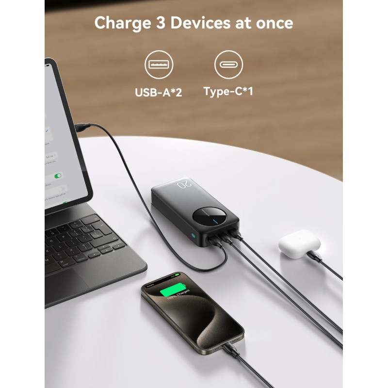 УМБ Joyroom 20000mAh 12W 2xUSB-A, USB-C In/Out Black