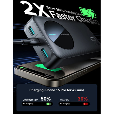 УМБ Joyroom 20000mAh 12W 2xUSB-A, USB-C In/Out Black УМБ Joyroom 20000mAh 12W 2xUSB-A, USB-C In/Out Black