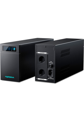 ДБЖ Marsriva MR-UF1200L, 1200ВА/950Вт, Line-Interactive, LED version, з літієвою батареєю