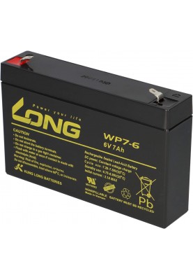 Акумуляторна батарея Long  6V, 7.0 Ah, WP6-7
