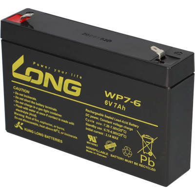 Акумуляторна батарея Long  6V, 7.0 Ah, WP6-7
