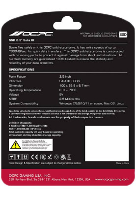 SSD 256Gb OCPC XTL-200 2.5" SATA III, Retail