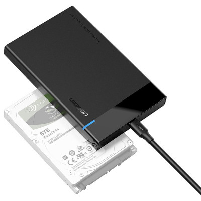 Зовнішня кишеня для 2.5" HDD/SSD Ugreen USB 3.1 US221 Black Зовнішня кишеня для 2.5" HDD/SSD Ugreen USB 3.1 US221 Black