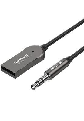 автомобільний аудіоприймач AUX TRS 3.5мм USB Bluetooth 5.0 Coiled Cable 1.5M Gray Zinc Alloy