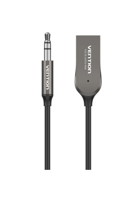 автомобільний аудіоприймач AUX TRS 3.5мм USB Bluetooth 5.0 Coiled Cable 1.5M Gray Zinc Alloy