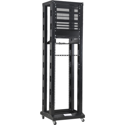 Стійка 19", high 42U, подвійна, чорна, 250кг, Kingda