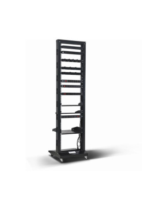 Стійка 19", high 42U, подвійна, чорна, 250кг, Kingda
