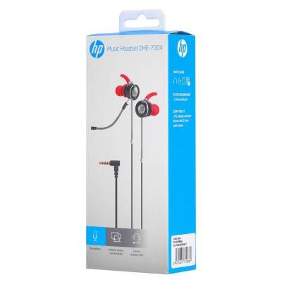 Навушники з мікрофоном HP DHE-7004 (ігрова мобільна гарнітура) Red