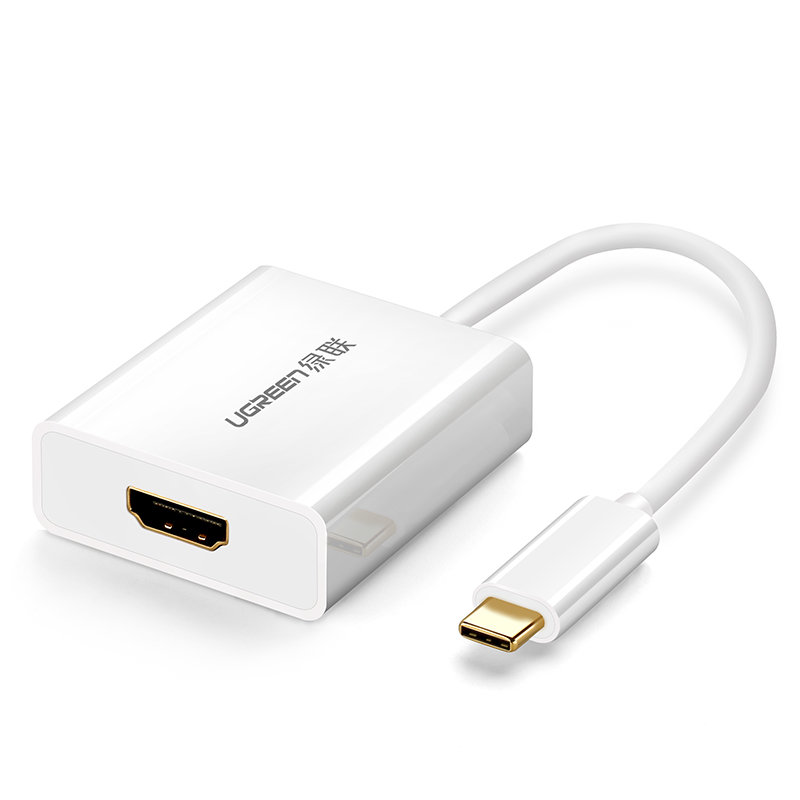 Перехідник USB 2.0 Type-C --> HDMI V1.4b білий Ugreen