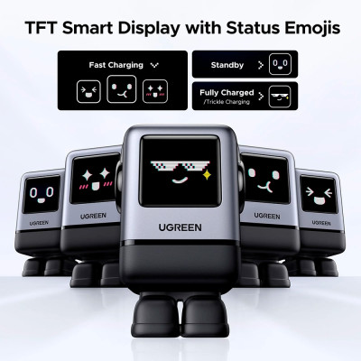 Зарядний пристрій 4xUSB 100W (3xUSB-C+USB-A) Gan Robot tech Fast Charger Сірий X688 Ugreen Зарядний пристрій 4xUSB 100W (3xUSB-C+USB-A) Gan Robot tech Fast Charger Сірий X688 Ugreen