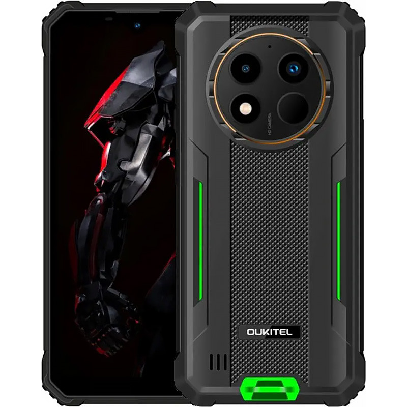 Смартфон Oukitel WP28 6.5"HD+ /8GB+256GB/ T606 /10600mAh /48+5Мп/ IP69K /NFC Green