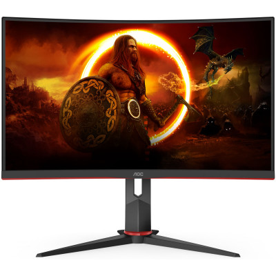 Монітор TFT 27" AOC CQ27G2U/BK, VA, QHD, 1ms, вигнутий, 144Hz, HDMI, DP, USB 3.0,Pivot, колонки, чорний