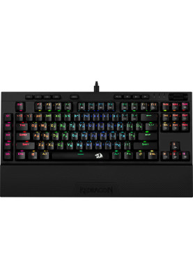 Клавіатура ігрова механічна Redragon Broadsword PRO, RGB, Outemu Blue Optical Sw., підставка