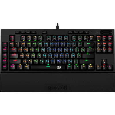 Клавіатура ігрова механічна Redragon Broadsword PRO, RGB, Outemu Blue Optical Sw., підставка