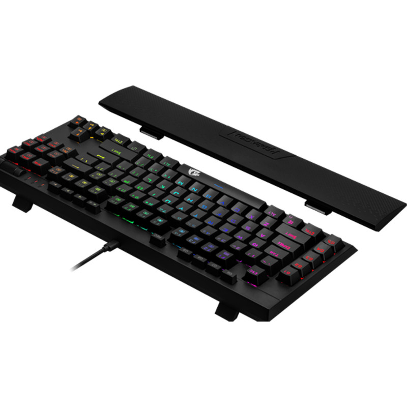 Клавіатура ігрова механічна Redragon Broadsword PRO, RGB, Outemu Blue Optical Sw., підставка