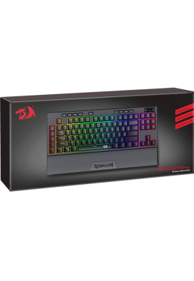 Клавіатура ігрова механічна Redragon Broadsword PRO, RGB, Outemu Blue Optical Sw., підставка