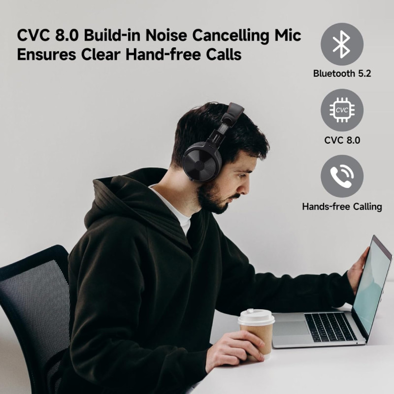 Гарнітура OneOdio Studio Pro C, Bluetooth+3,5мм, Black