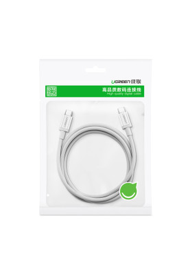 Кабель USB 2.0 Type-C M-M, 1.5 м, (18W) Білий, ABS Cover US264 UGREEN