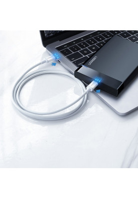 Кабель USB 2.0 Type-C M-M, 1.5 м, (18W) Білий, ABS Cover US264 UGREEN