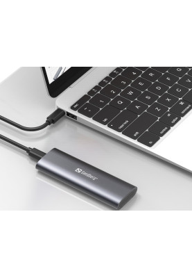 Зовнішня кишеня для SSD M.2, (NVMe) M-Key USB Type-C 3.2 сіра Sandberg