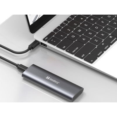 Зовнішня кишеня для SSD M.2, (NVMe) M-Key USB Type-C 3.2 сіра Sandberg Зовнішня кишеня для SSD M.2, (NVMe) M-Key USB Type-C 3.2 сіра Sandberg