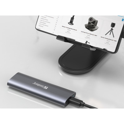 Зовнішня кишеня для SSD M.2, (NVMe) M-Key USB Type-C 3.2 сіра Sandberg Зовнішня кишеня для SSD M.2, (NVMe) M-Key USB Type-C 3.2 сіра Sandberg