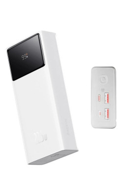 УМБ Baseus Star Lord Display 30000mAh 22.5W, 2хUSB-A QC3.0, In USB-C Li-pol + Cable Type-C, white
