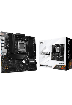 ASRock B850M Pro-A (AM5/B850, 4*DDR5, PCIex16, HDMI/DP, 4xSATAІІІ,3xM.2, 2.5GLan, mATX)