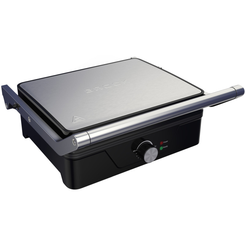 Електрогриль BROCK HCG 5000 SS 2000Вт/30х24 см/ мех.управління/ регулювання висоти/відкриття на 180º