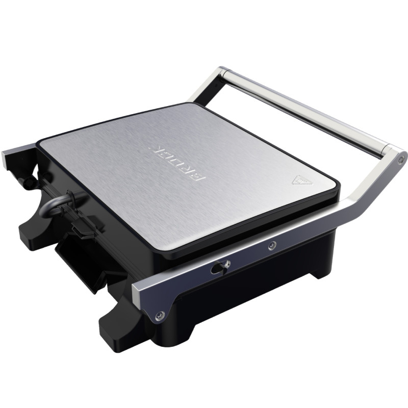 Електрогриль BROCK HCG 5000 SS 2000Вт/30х24 см/ мех.управління/ регулювання висоти/відкриття на 180º