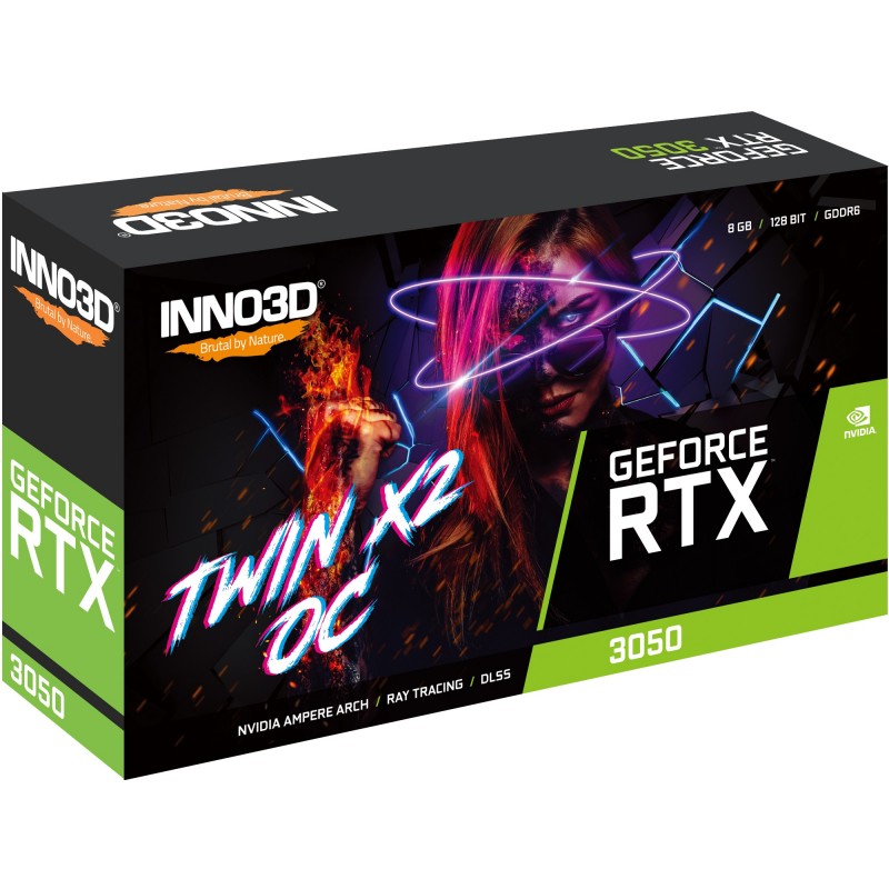 GeForce RTX3050 Inno3D Twin X2 OC V2, 8GB GDDR6 128bit PCI-E 4.0