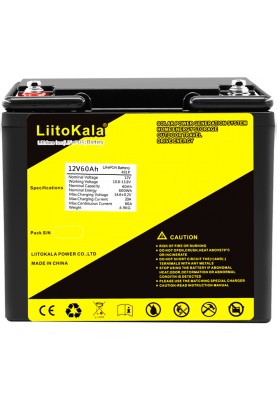 Акумуляторна батарея LiitoKala LiFePO4 12V60Ah