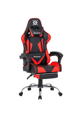 Крісло ігрове Defender Pilot, 60мм поліуретан, Black/Red