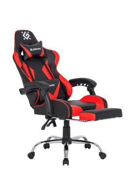 Крісло ігрове Defender Pilot, 60мм поліуретан, Black/Red