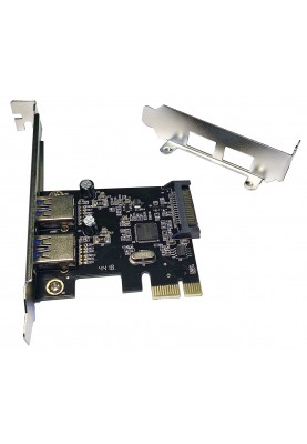 PCI-E Контролер USB3.0 (2ext. Molex) Low Profile Bracket, чіпсет ASM1042, RTL