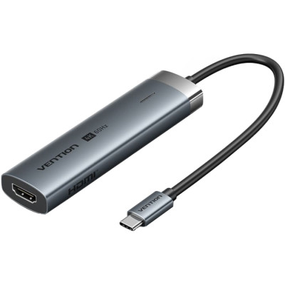 Док-станція USB3.2 Type-C --> HDMI 4K60Hz/3xUSB-A 3.0/ USB-C3.0,  PD 100W 5-in-1 Vention