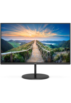 TFT 27" AOC Q27V4EA, IPS, QHD, HDMI, DP, колонки, чорний