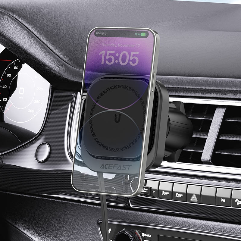 Автомобільне кріплення для смартфона D32 Magnetic wireless charging Acefast