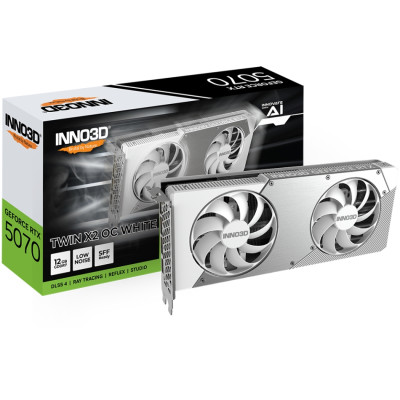 GeForce RTX5070 Inno3D TWIN X2 OC WHITE, 12GB GDDR7, 192bit, PCI Express 5.0 GeForce RTX5070 Inno3D TWIN X2 OC WHITE, 12GB GDDR7, 192bit, PCI Express 5.0