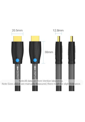 Кабель HDMI M - M,10.0 м, V2.0, Engineering 4K 60Гц 18Gbps HD 7.1  PVC Black Vention